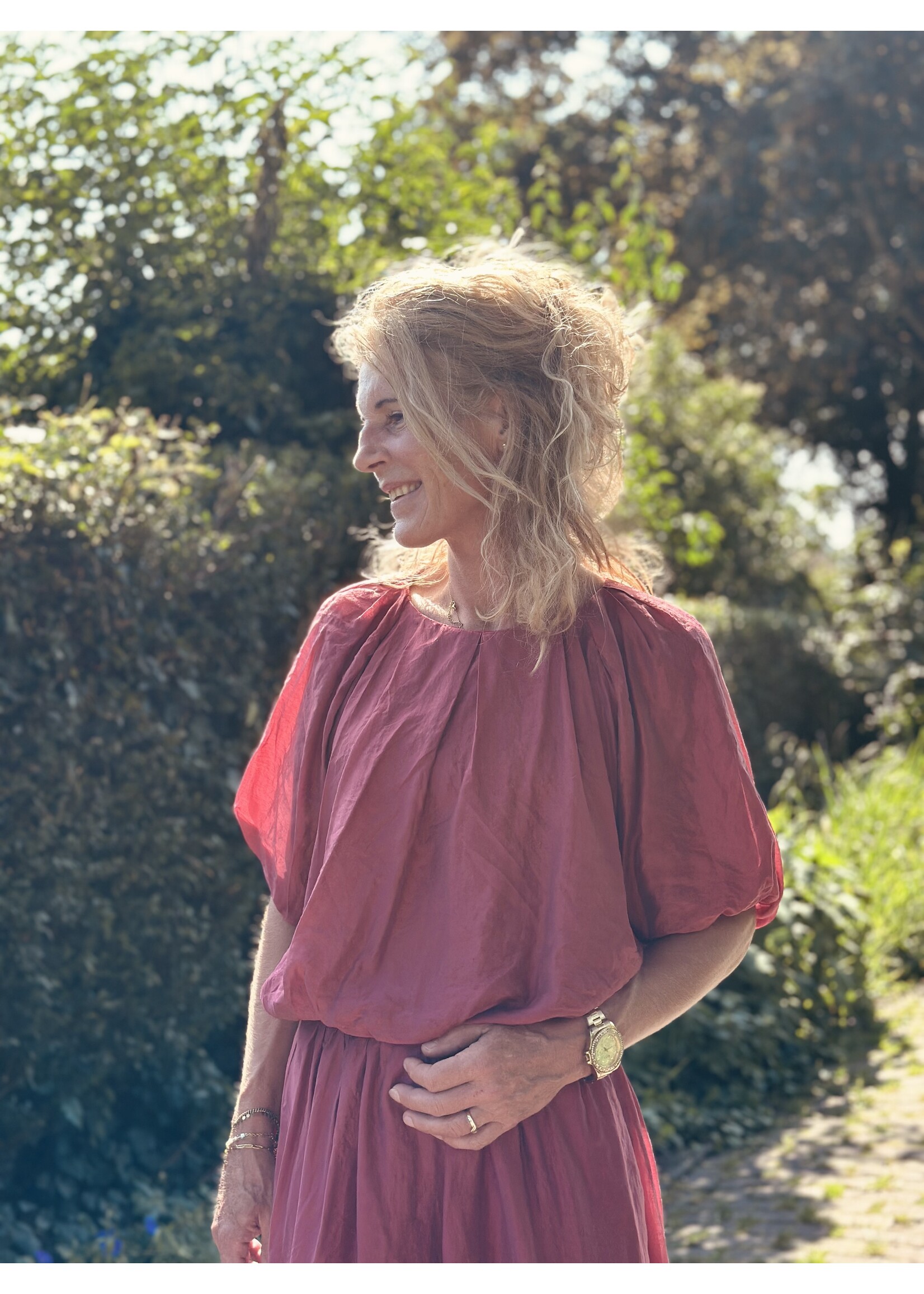 Emelien top dark red One Size