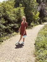 Luxy dress reddish brown