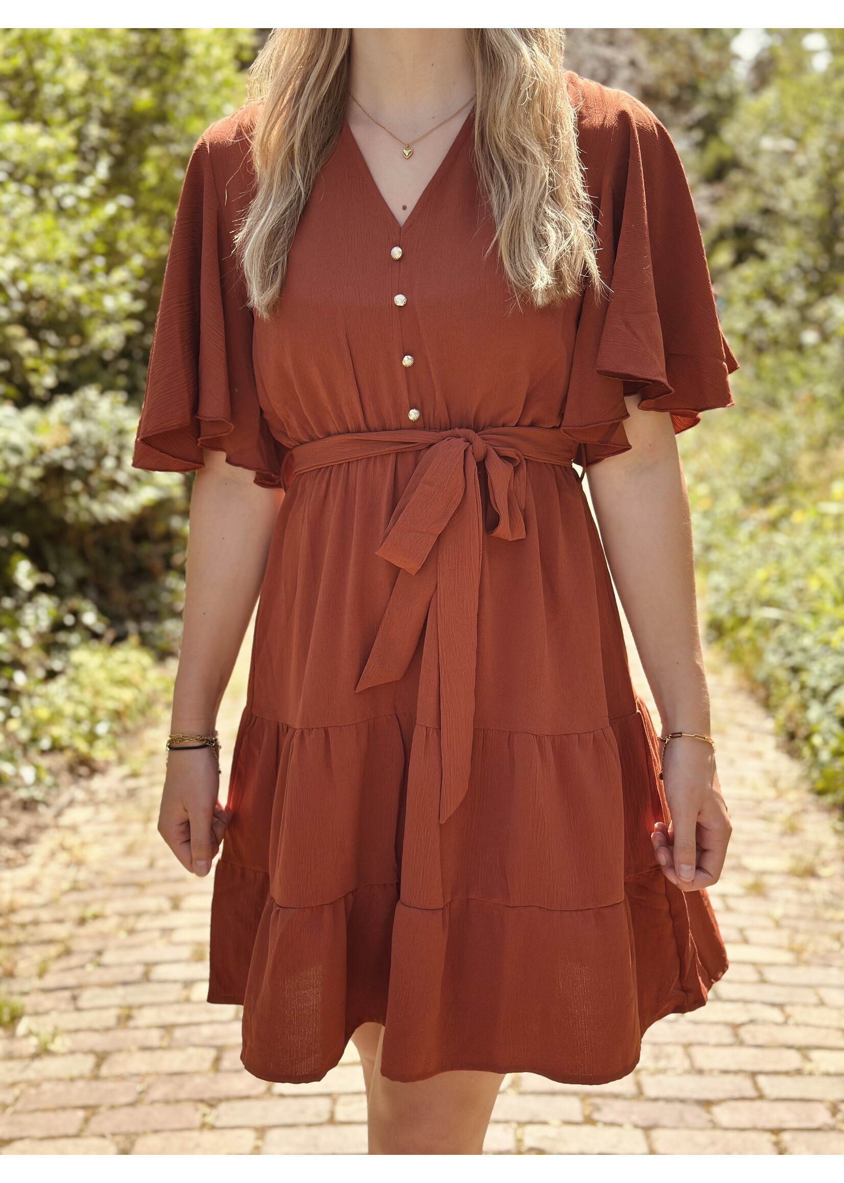 Luxy dress reddish brown