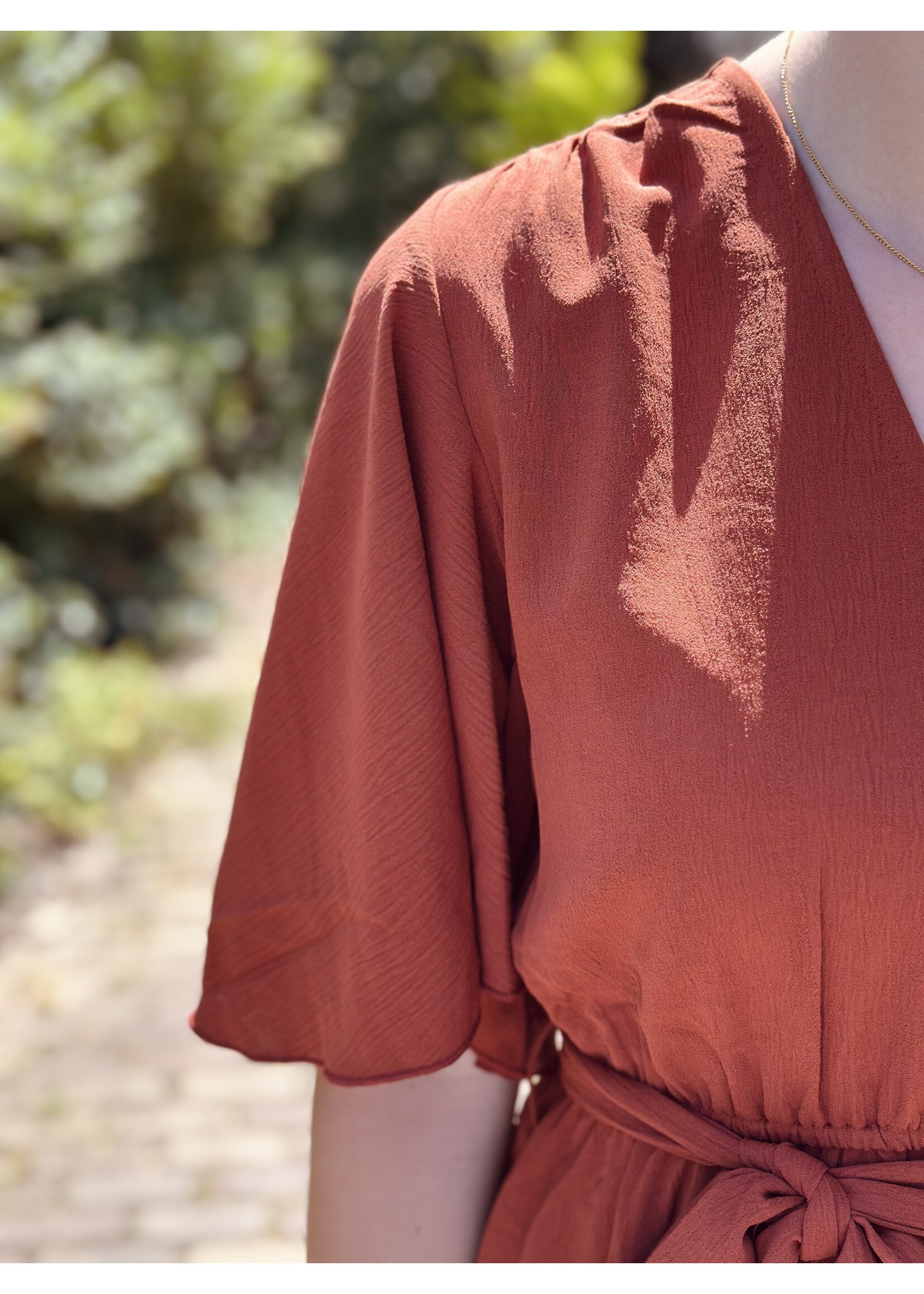 Luxy dress reddish brown