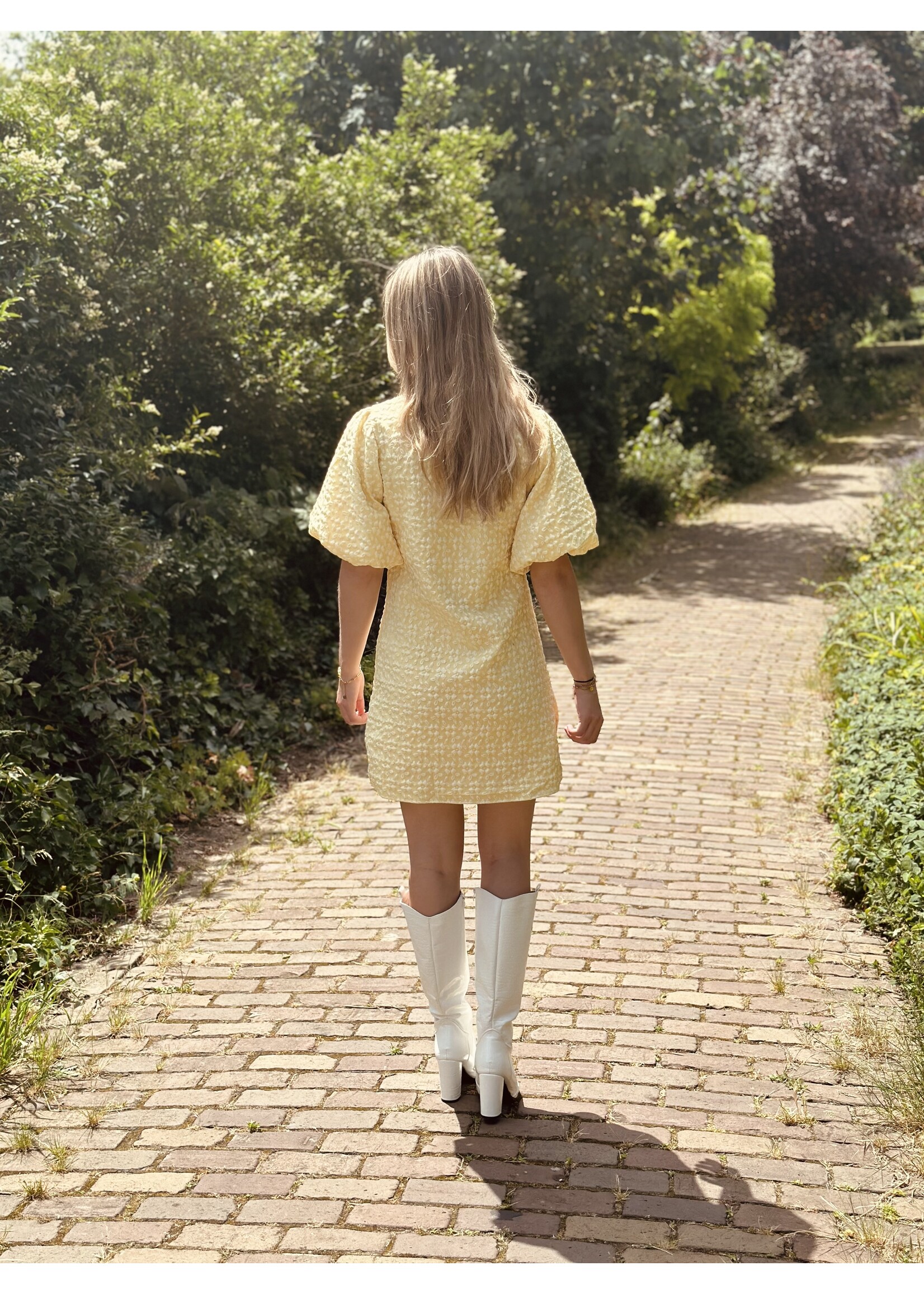 Louanna dress flower print yellow