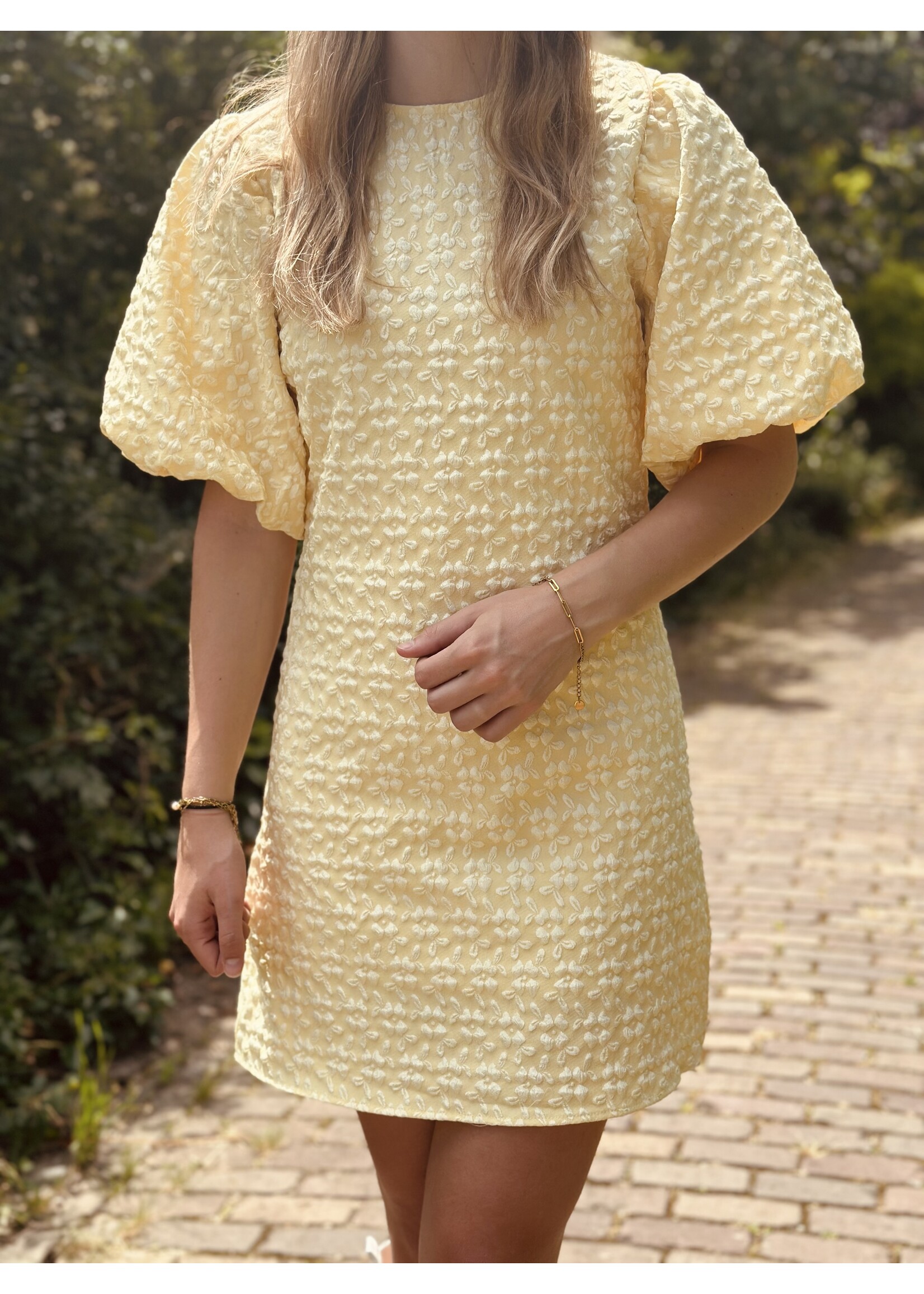 Louanna dress flower print yellow