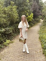 Louanna dress flower print beige