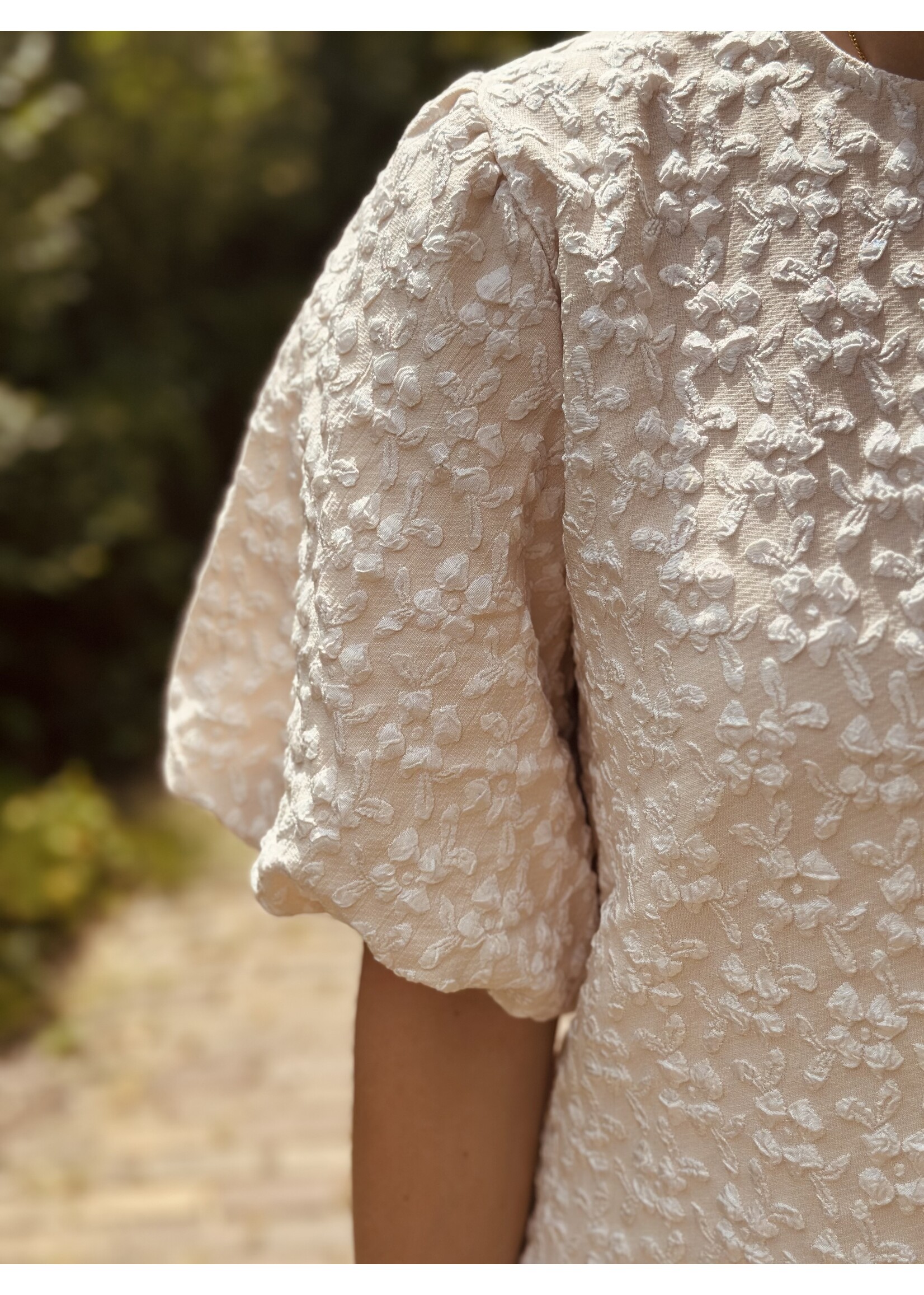 Louanna dress flower print beige