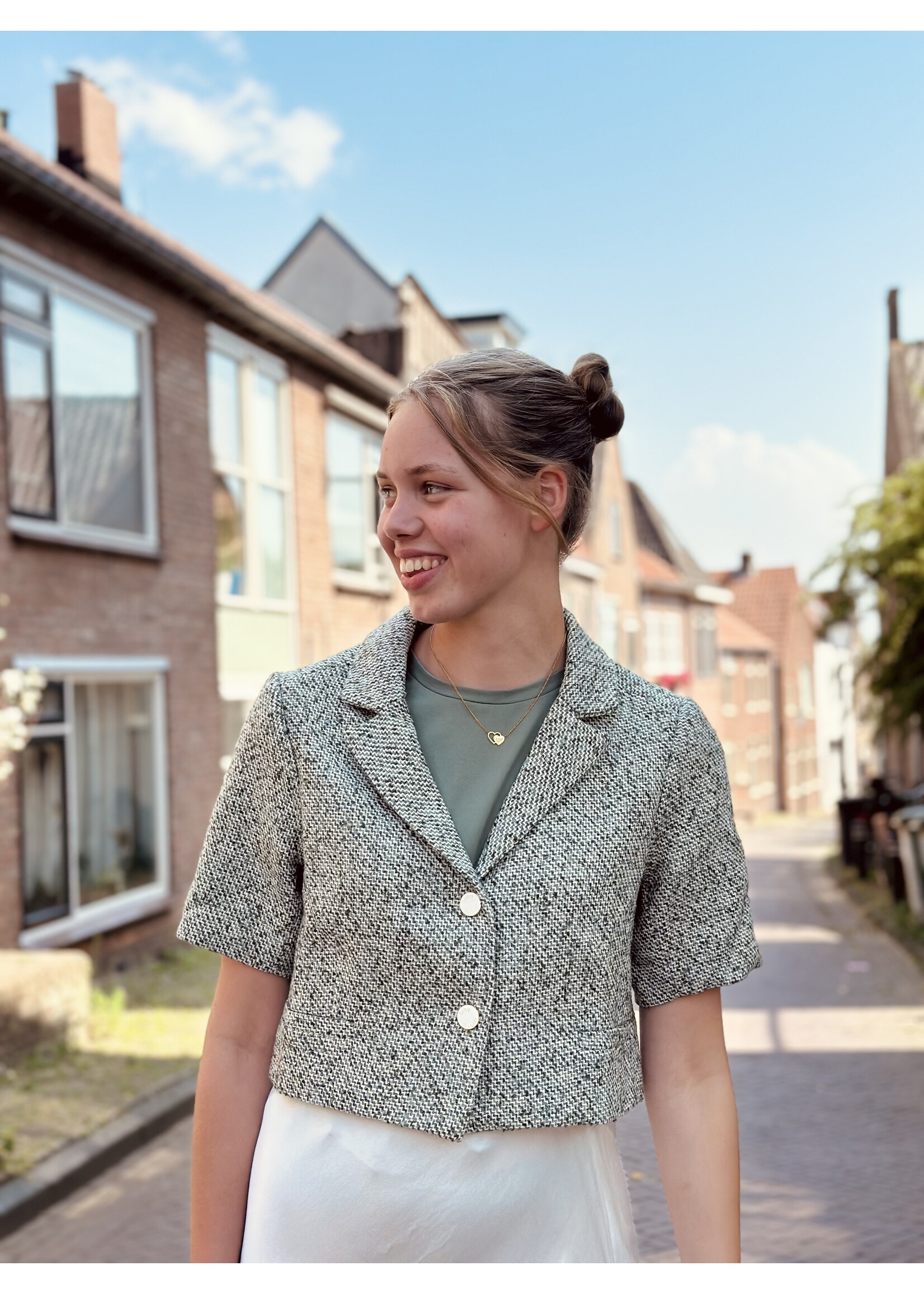 Lofty Manner Lofty Manner Marion blazer green print