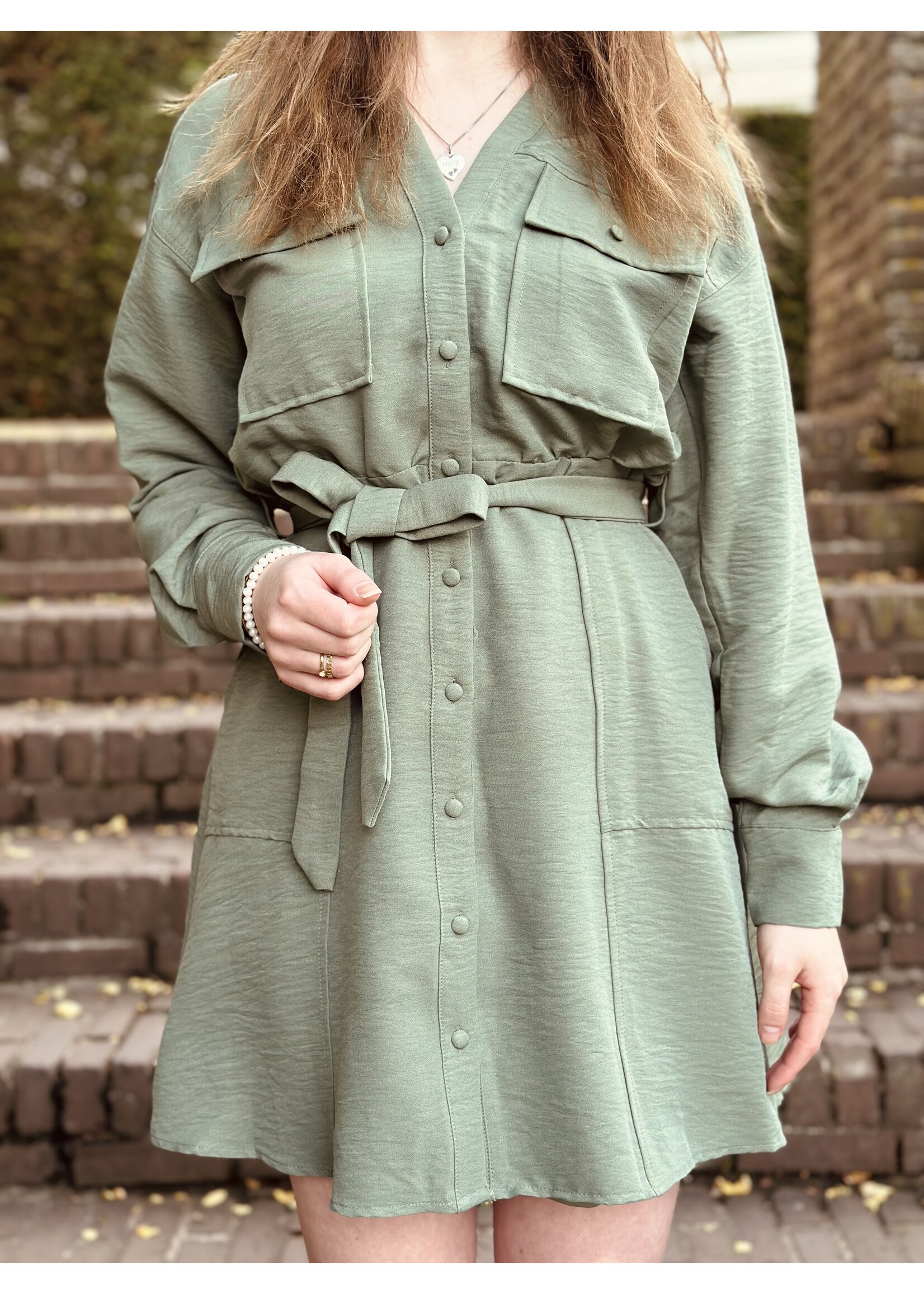 Lofty Manner Lofty Manner Gabrielle dress dark green