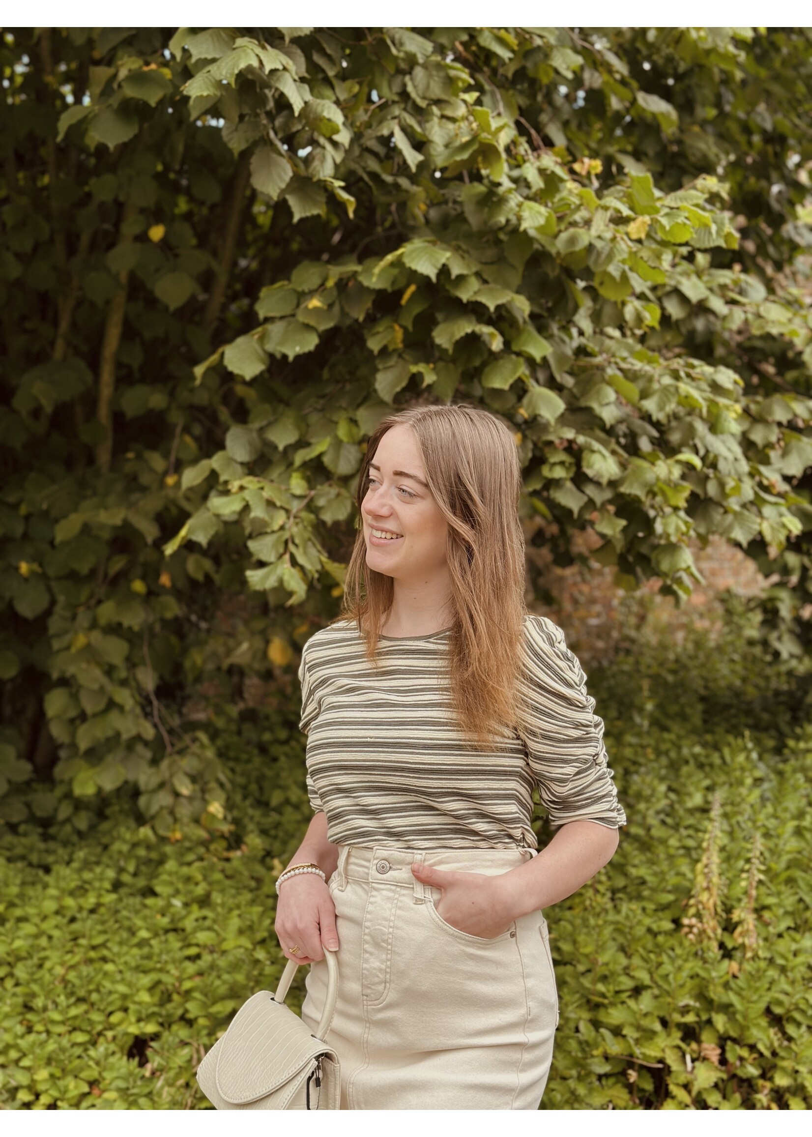 Lofty Manner Lofty Manner Ariane top green/white