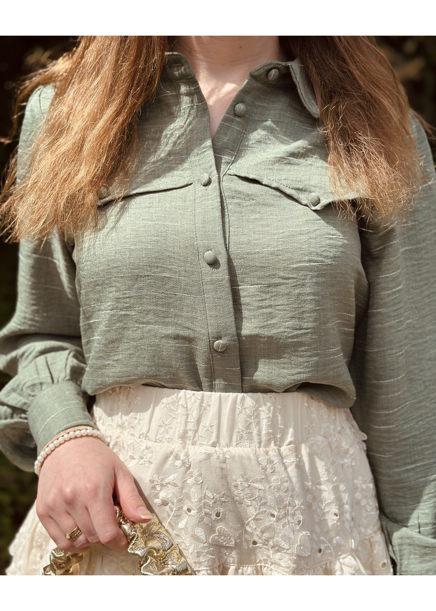 Lofty Manner Lofty Manner Josephine blouse green