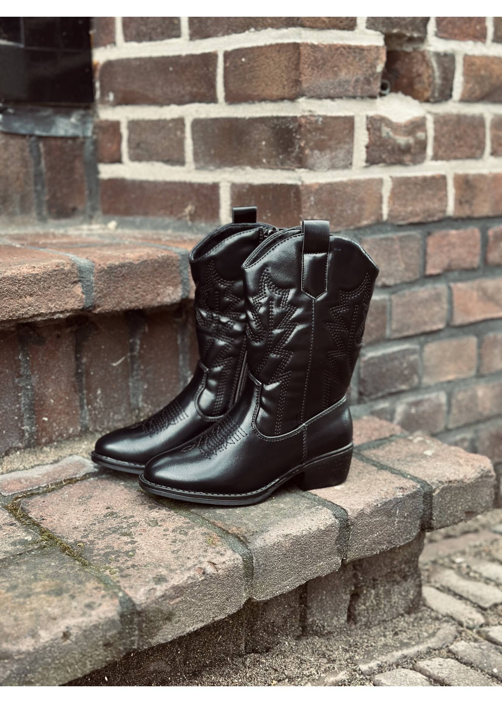 Livia high cowboy boots black