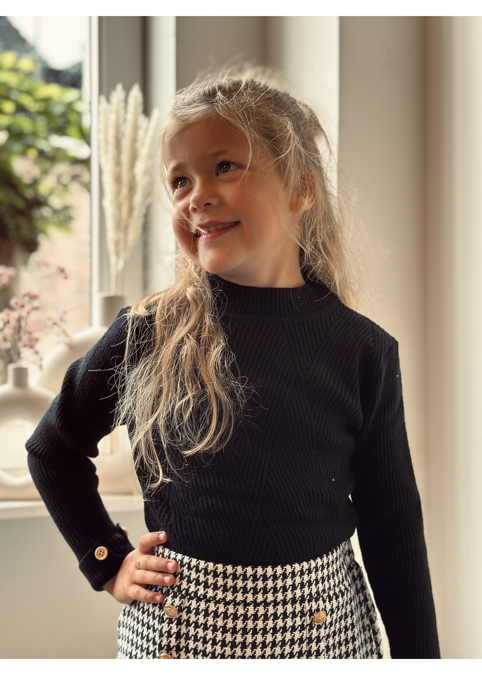 Sterre top black print