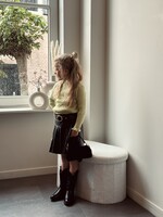 Juna leather look skirt black