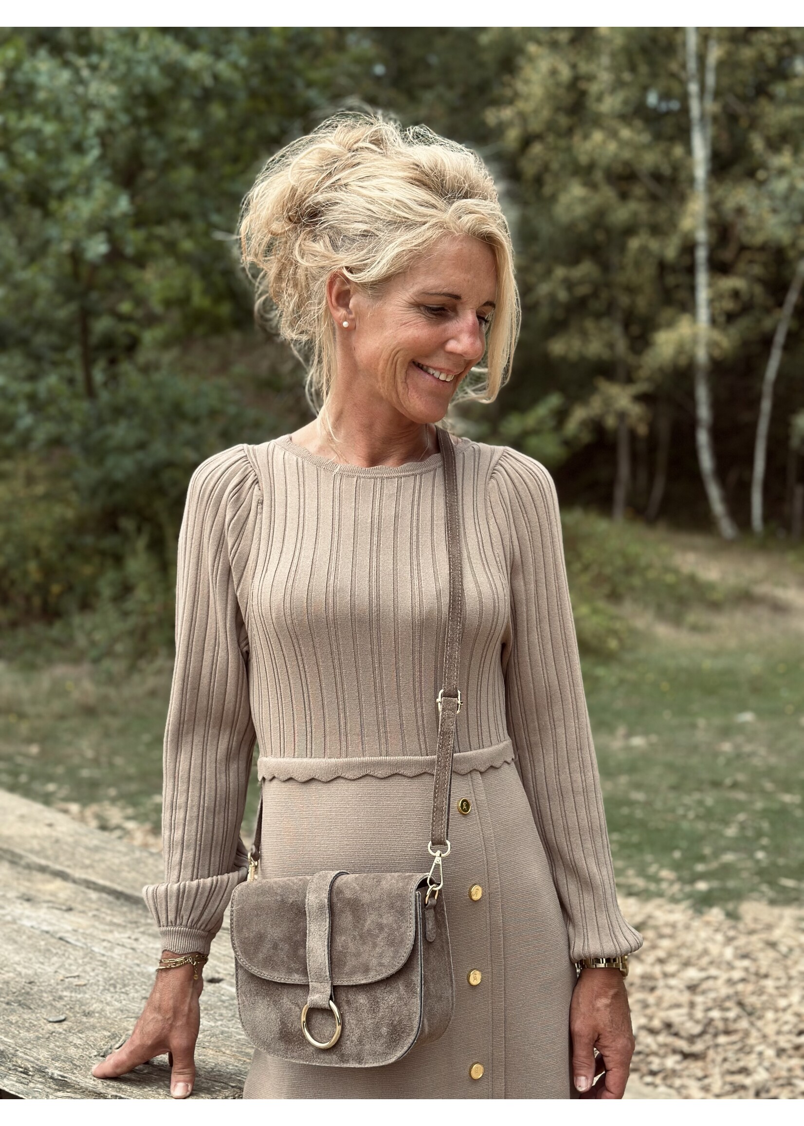 ACCENTIL Accentil Eline dress Taupe