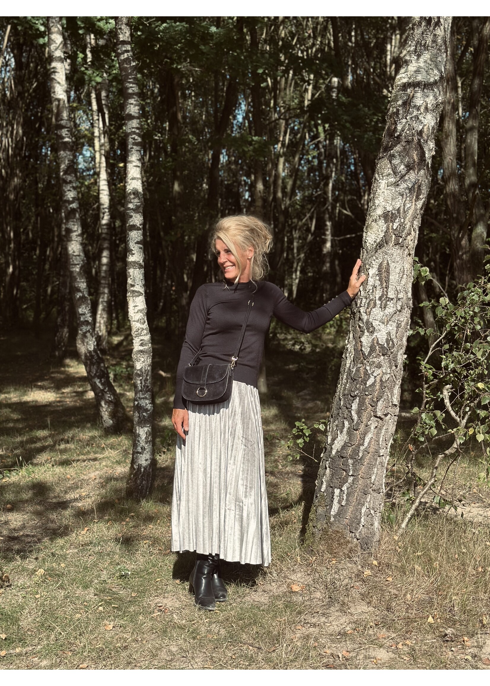 Inge velvet skirt silver