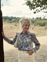 Elvira Elvira June blouse print blue/beige