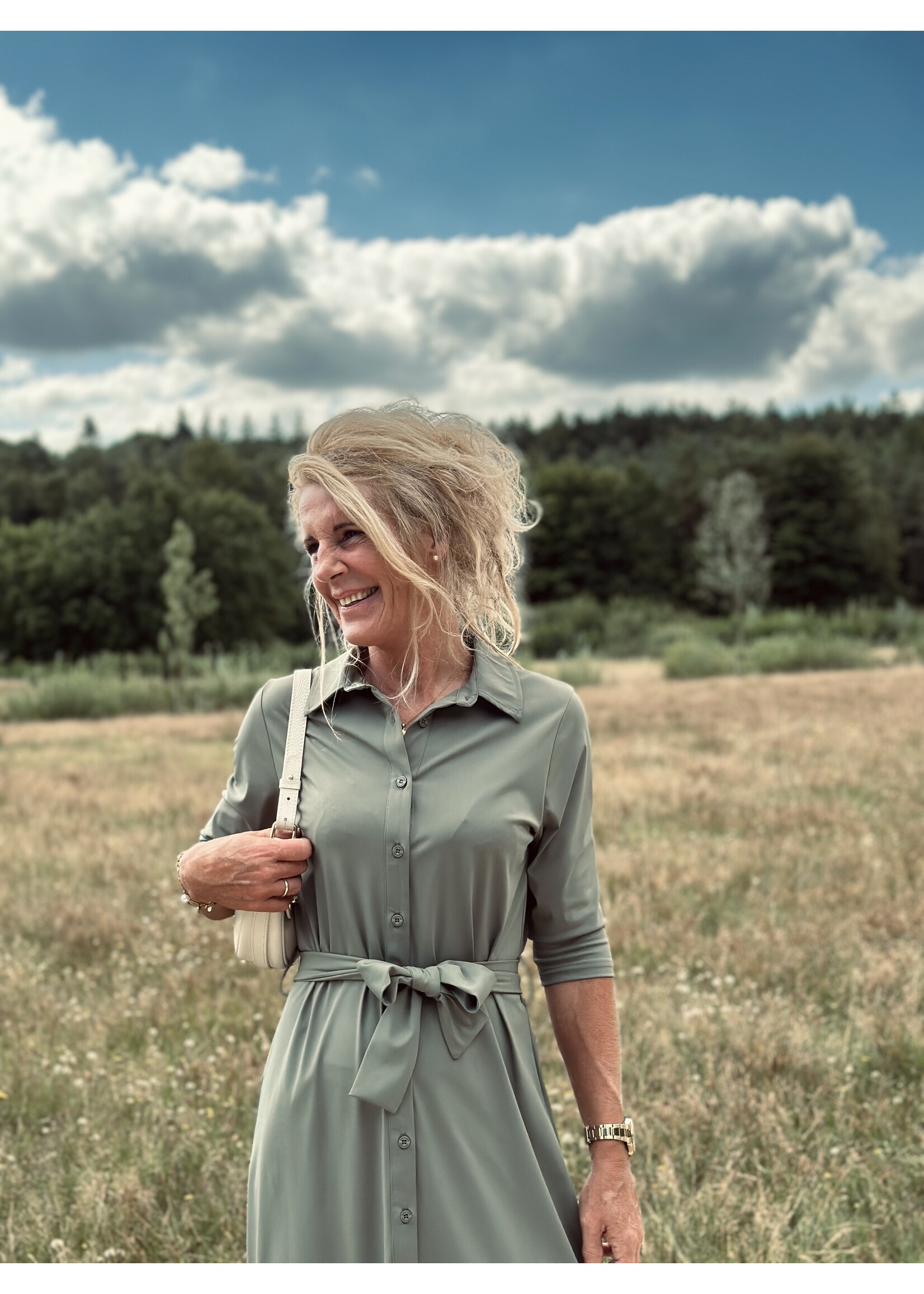 Triple Nine Sojanne travel dress green