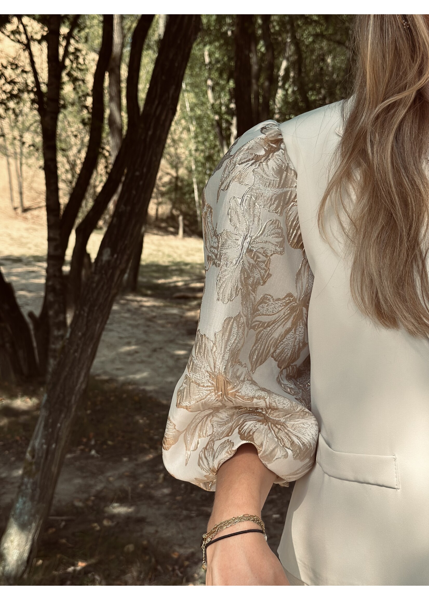 Bonita blazer beige print
