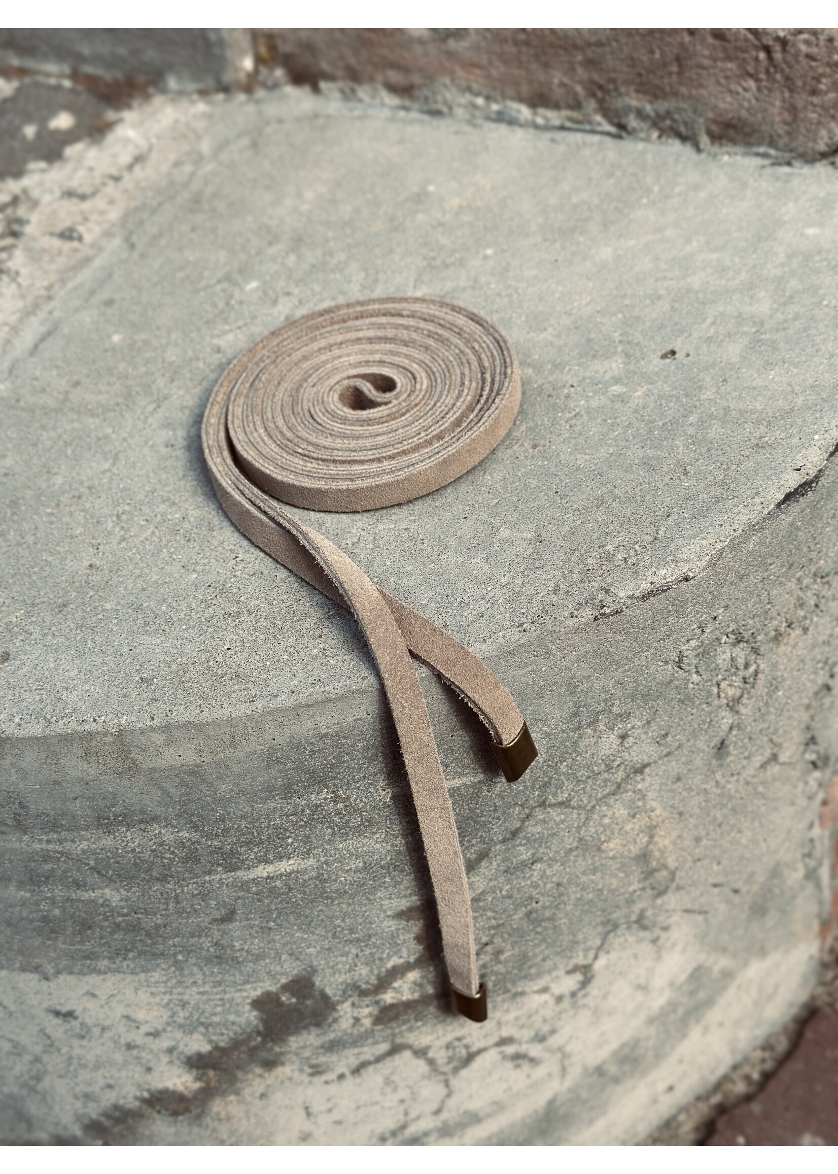 Valerie wrap belt taupe suede One Size