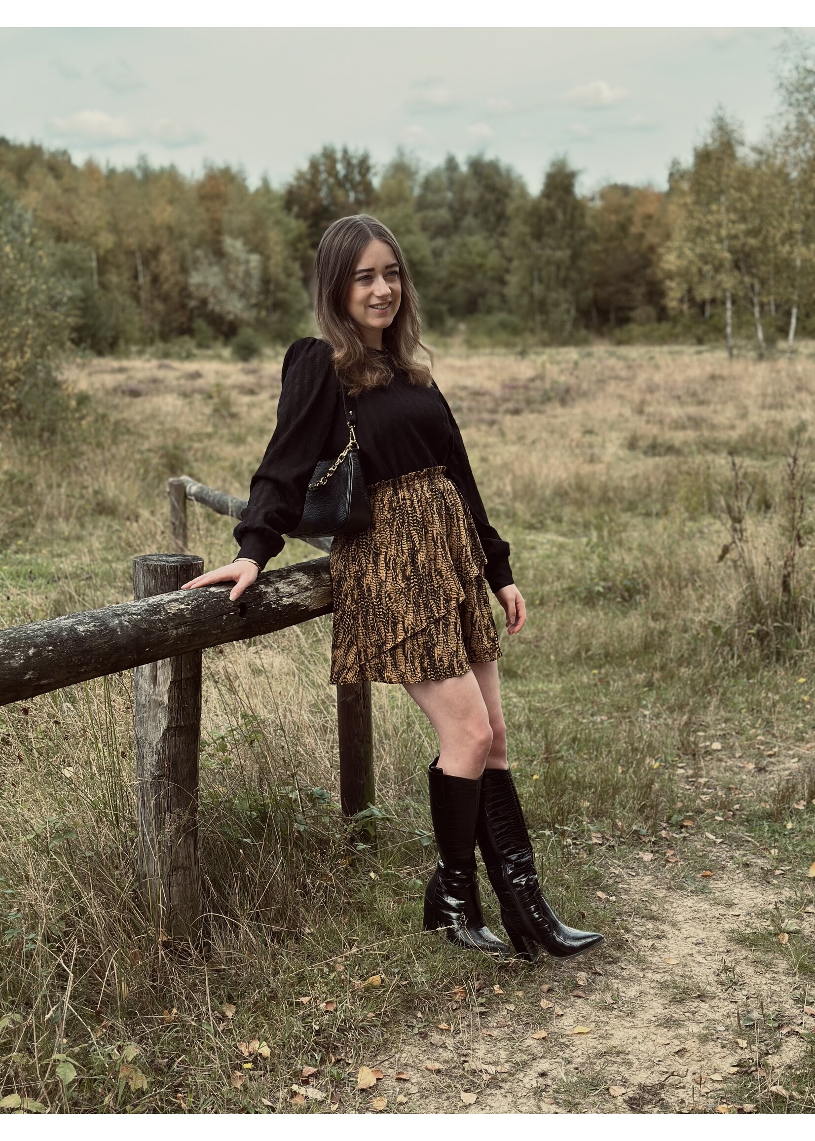Lofty Manner Lofty Manner Katalin skirt black print