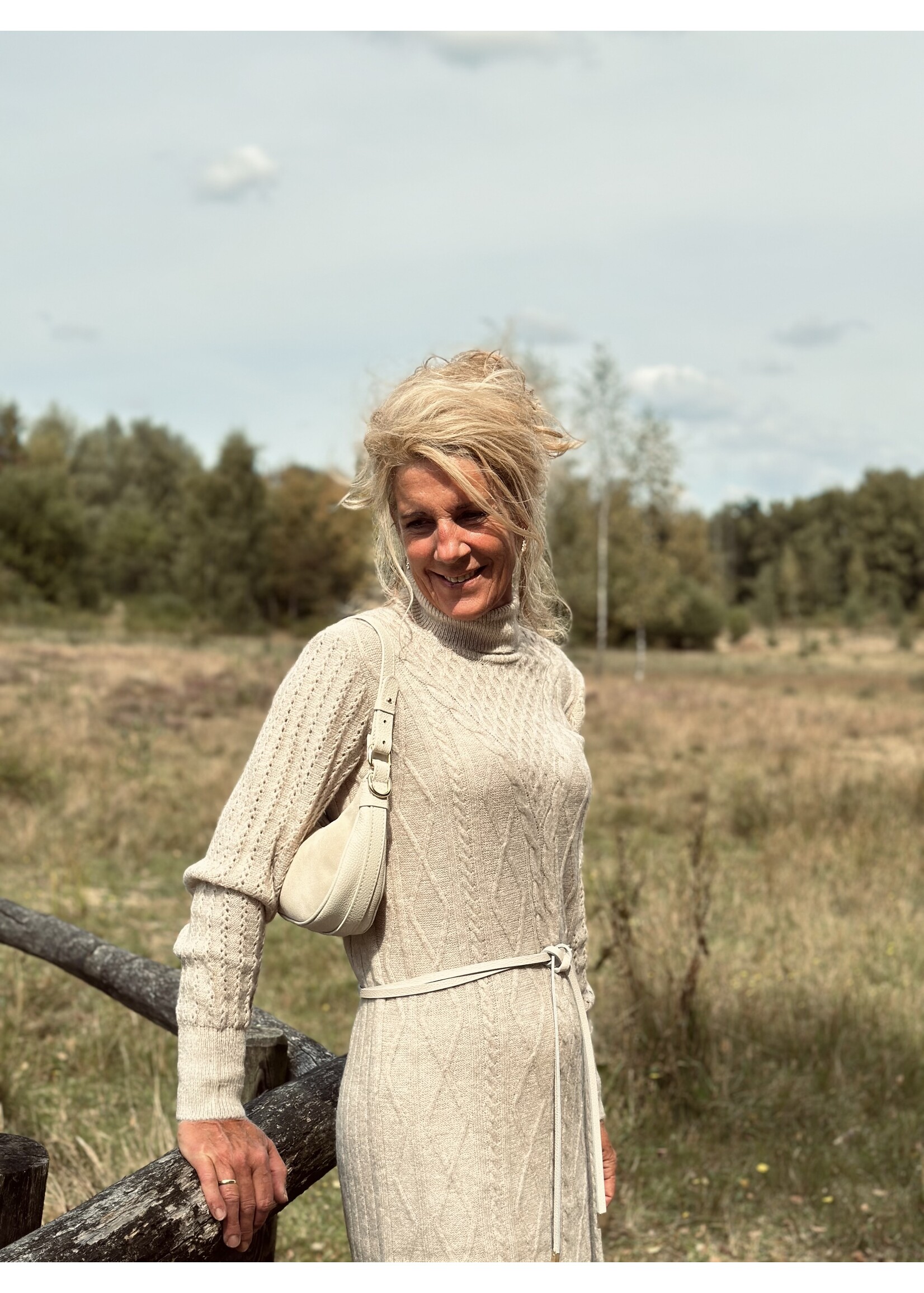 Juultje knitted dress taupe