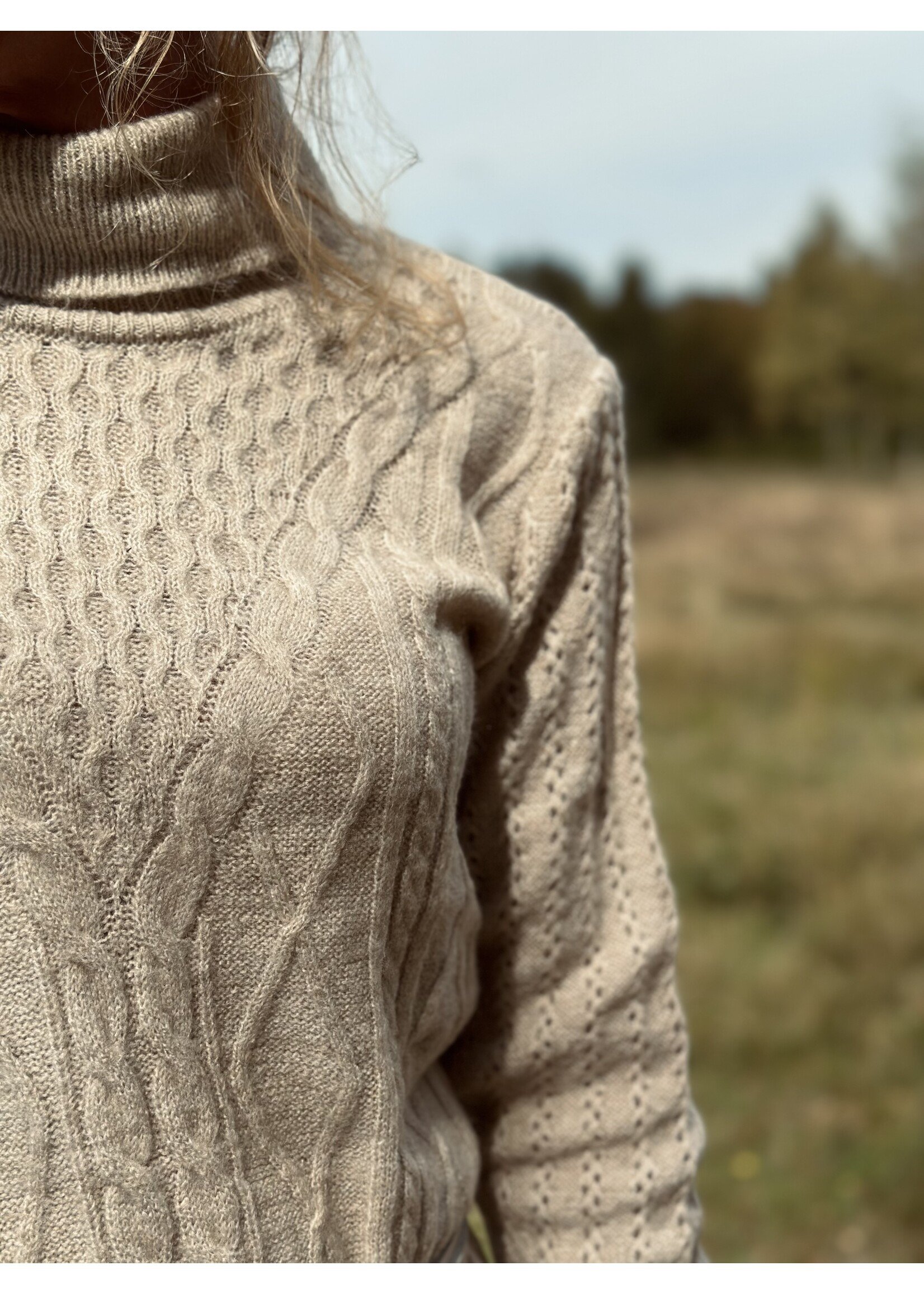 Juultje knitted dress taupe
