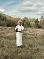 Sisters Point Sisters Point Celine long sweater skirt offwhite