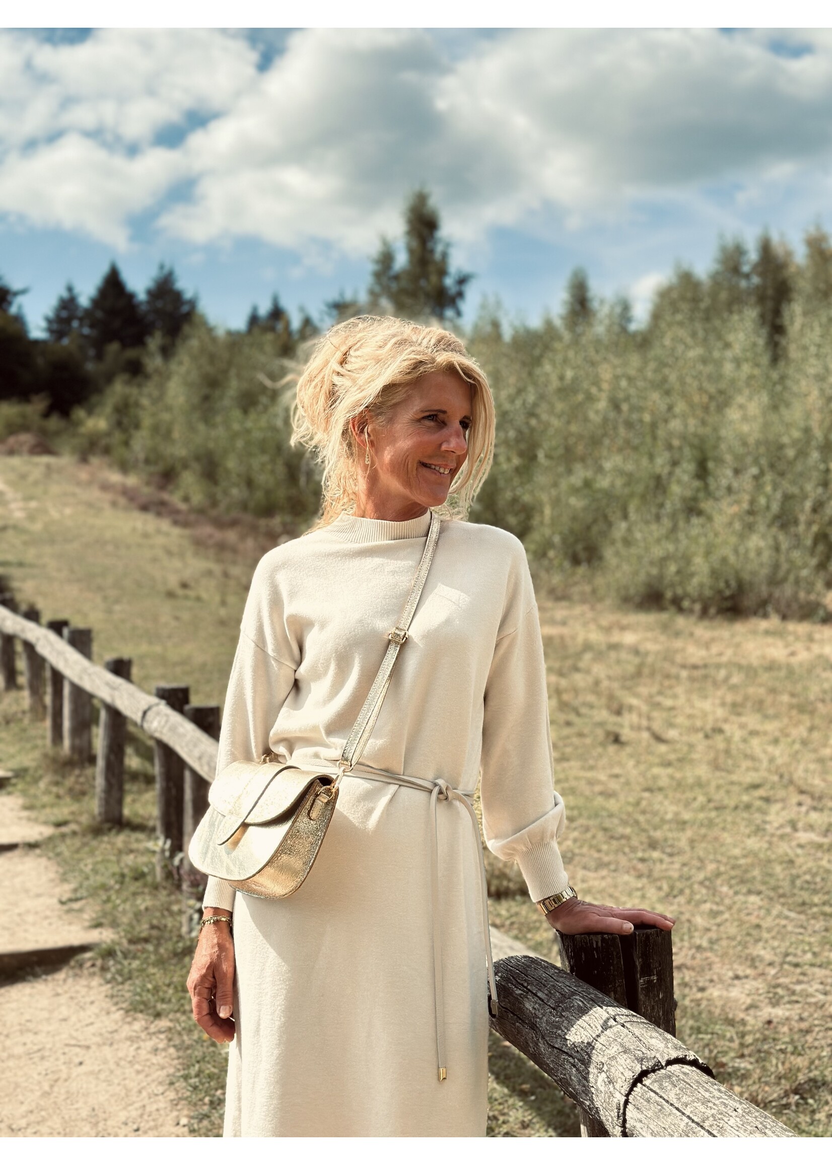 Marit long sweater dress beige