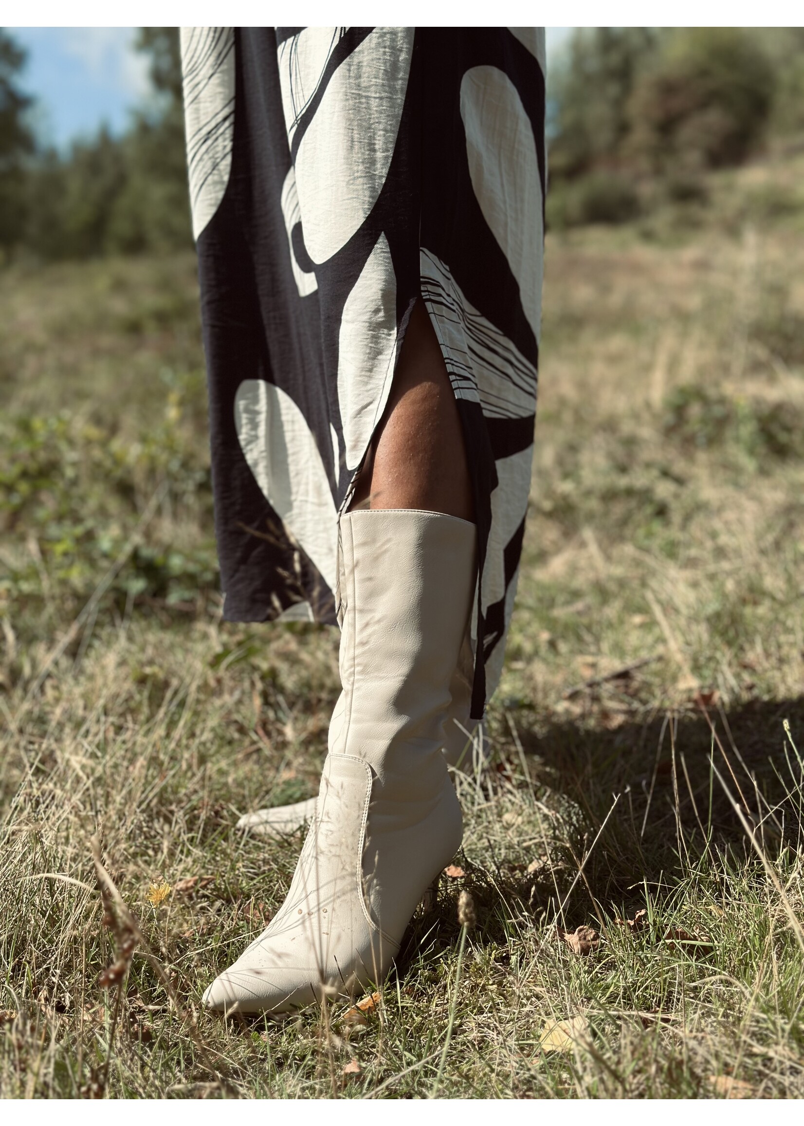 Smashed Lemon Smashed Lemon tabita long dress black/offwhite