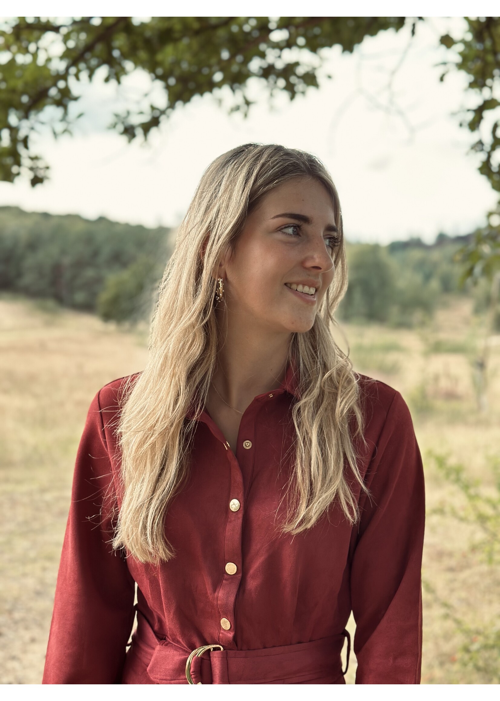 Merely dress suede bordeaux red