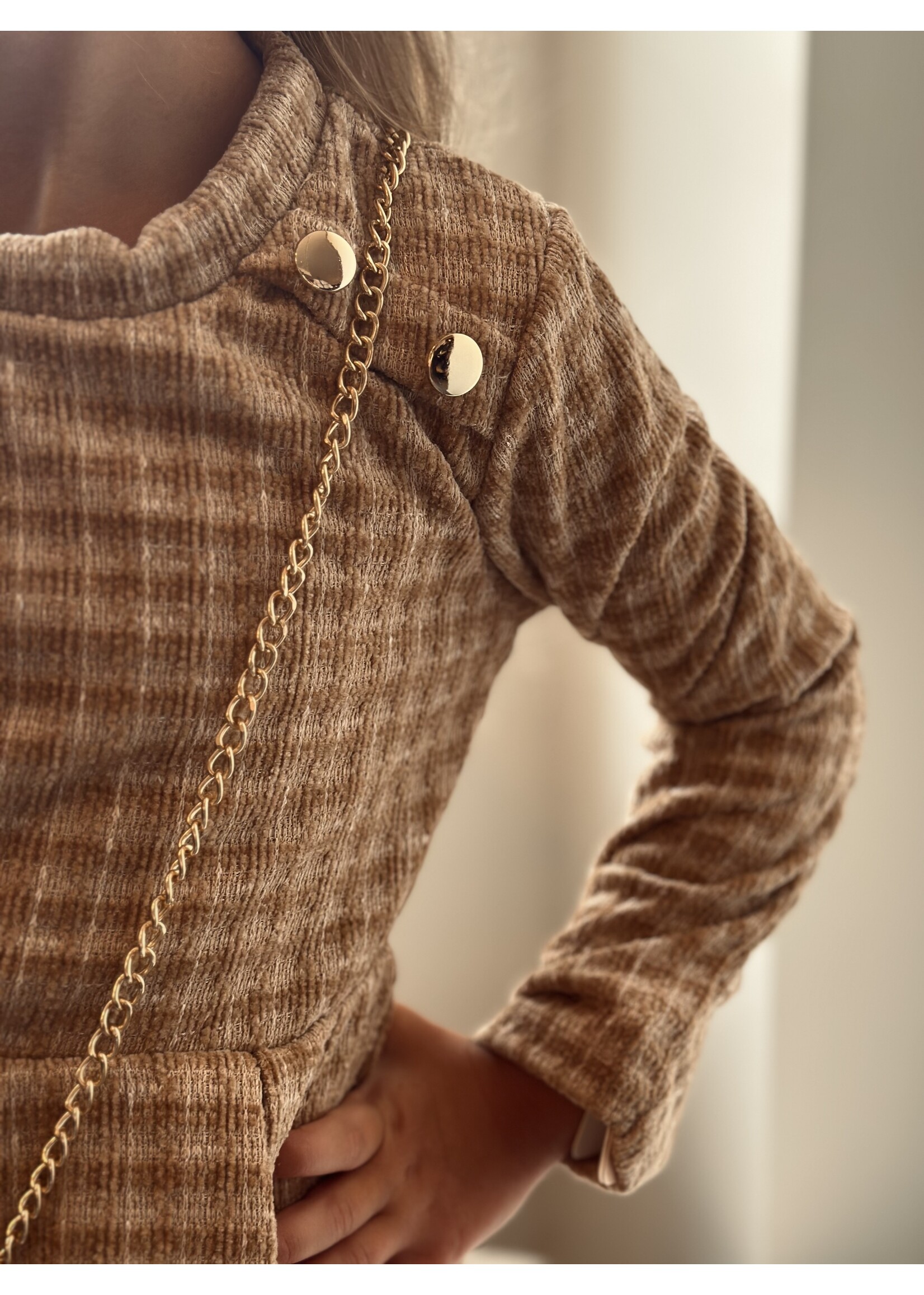 Haily dress camel print