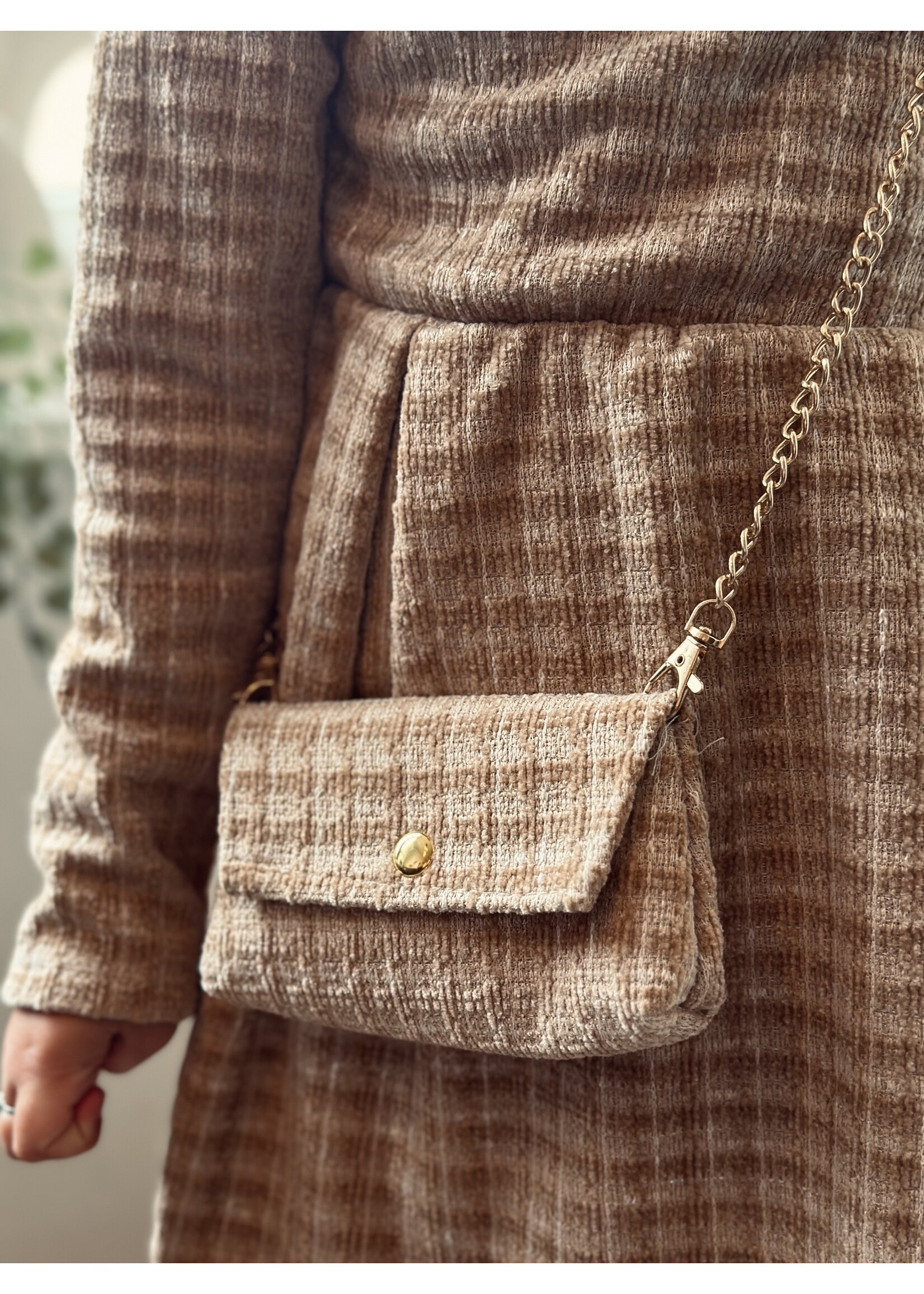 Haily dress camel print