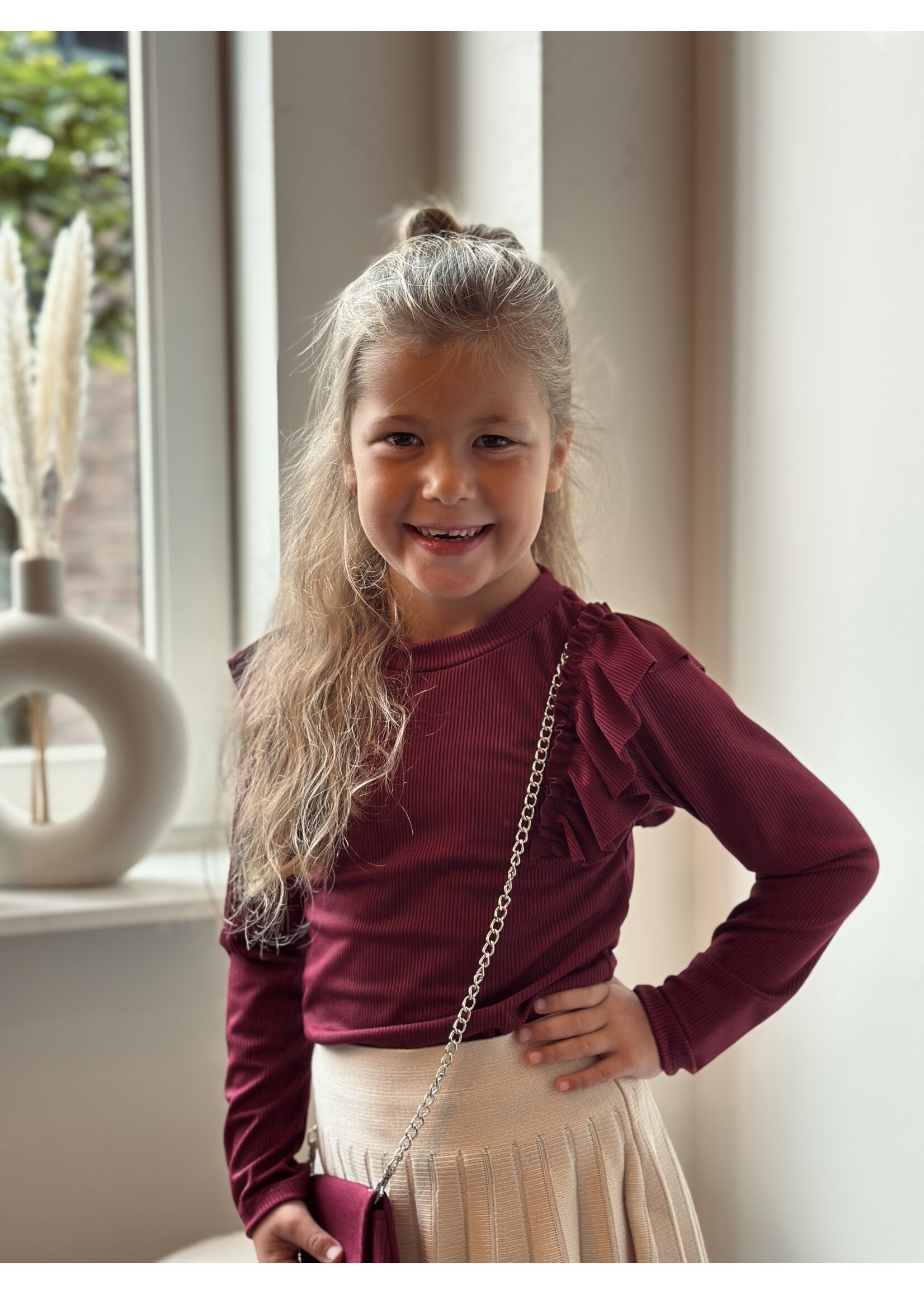 Lynn top bordeaux red