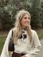 Bibi shawl beige/black panter print One Size