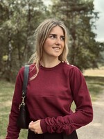 Jolina top bordeaux red