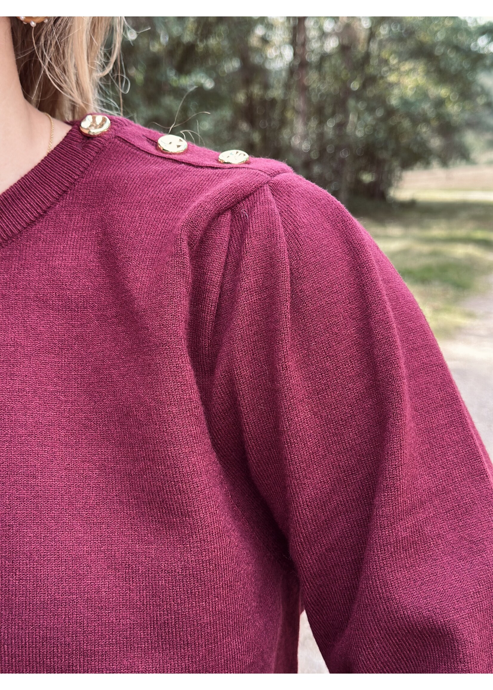 Jolina top bordeaux red