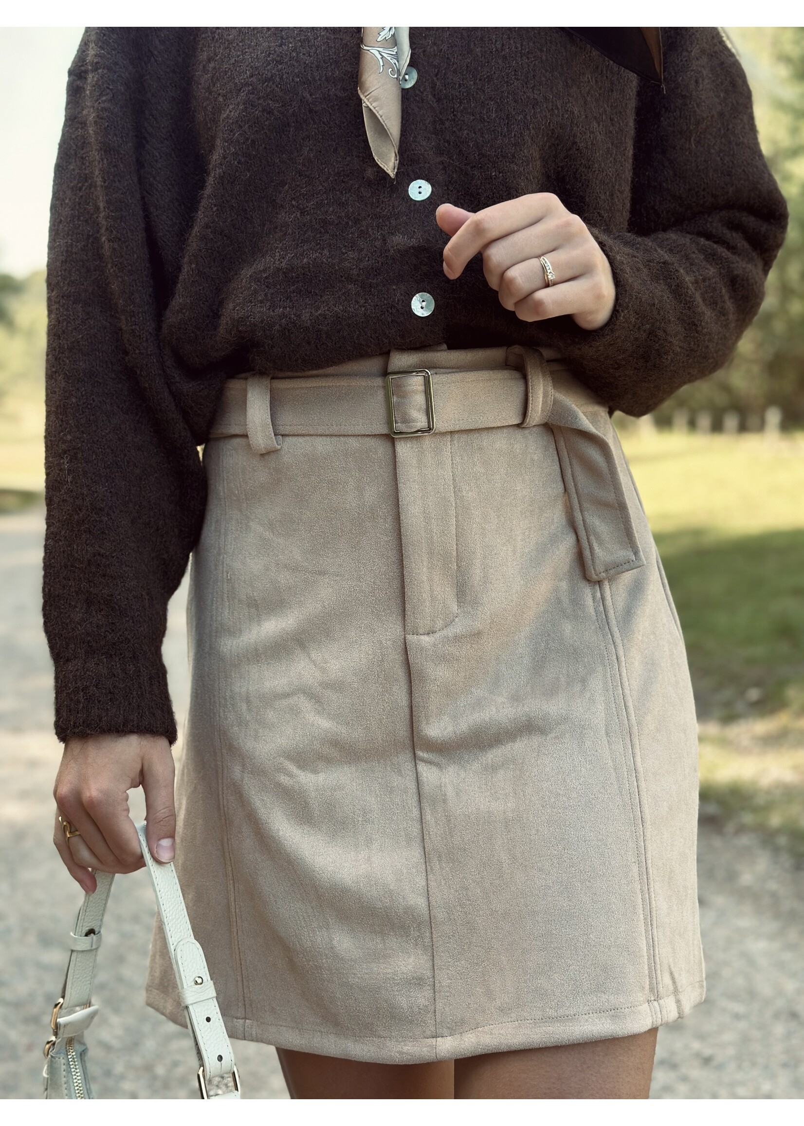 Celia suède skirt camel