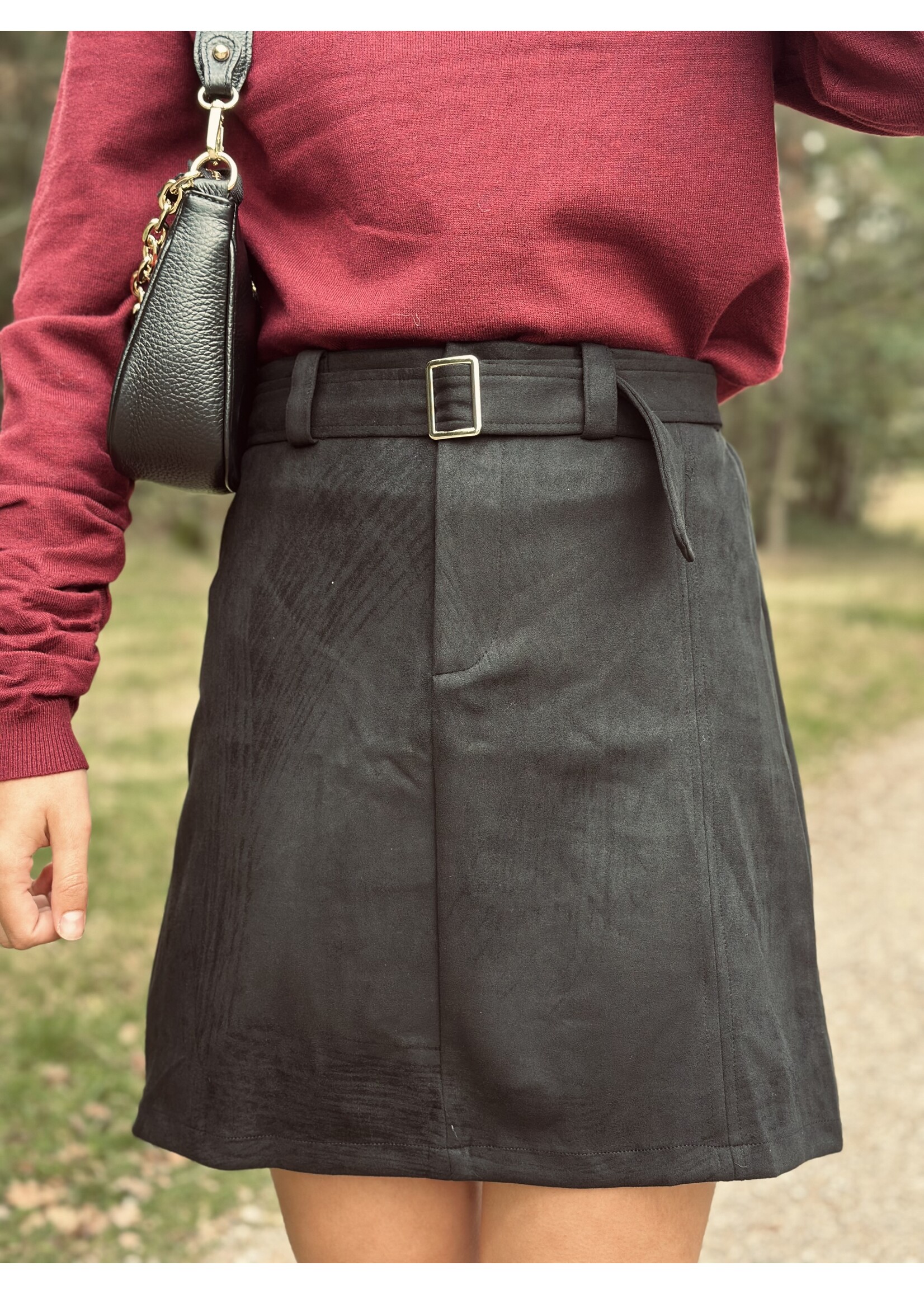 Celia suède skirt black