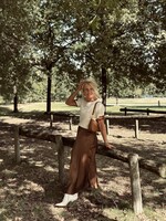 Lucie skirt satin light brown One Size