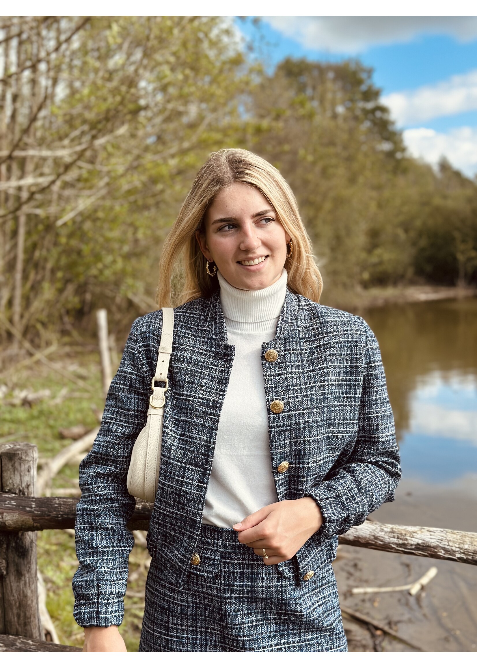 Elvira Elvira Romelia bomber jacket blue print