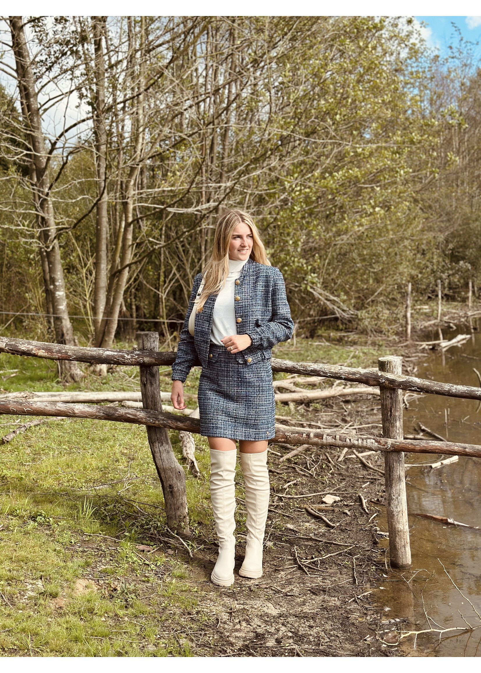 Elvira Elvira Romelia bomber jacket blue print