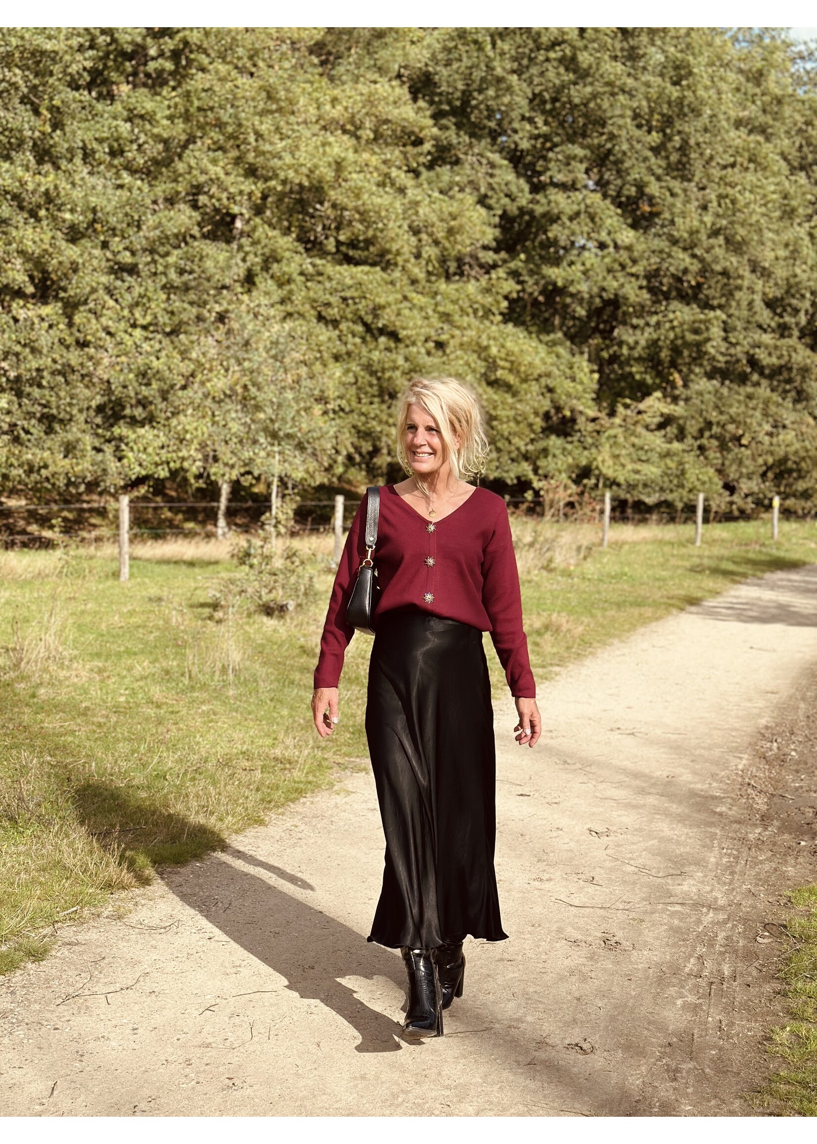 Jolanda cardigan bordeaux red