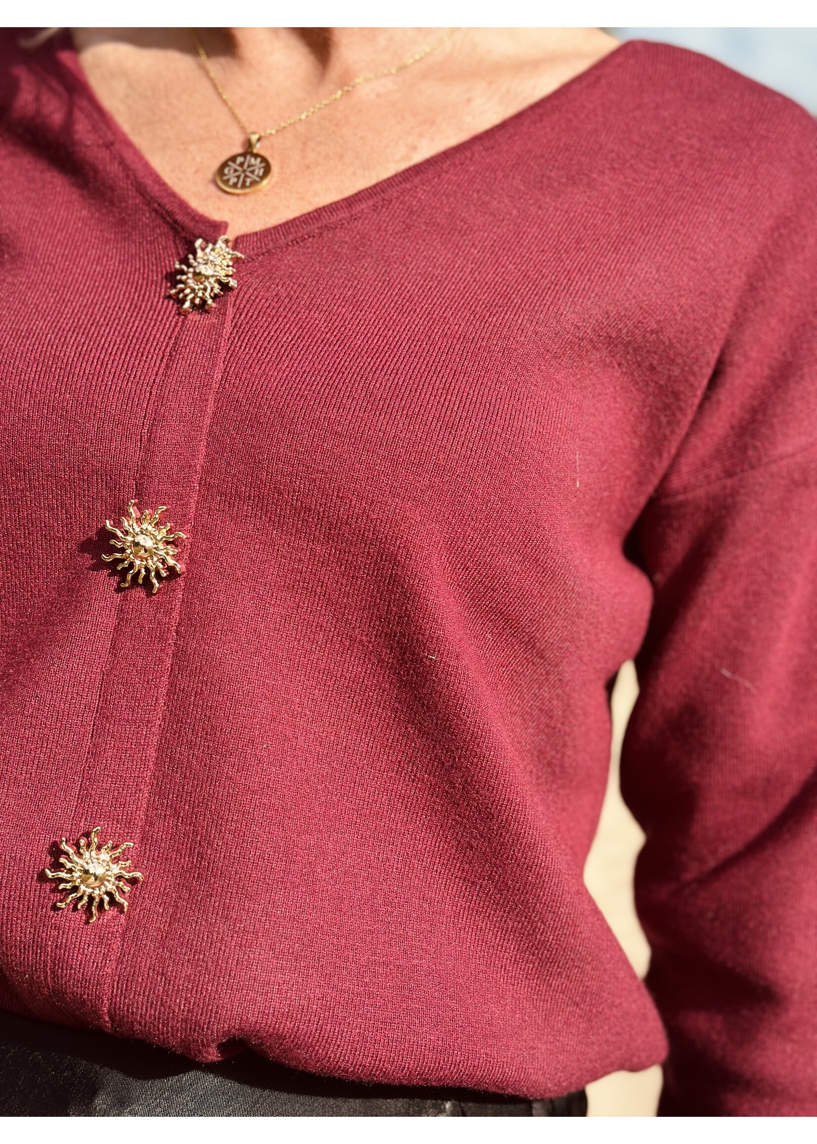 Jolanda cardigan bordeaux red