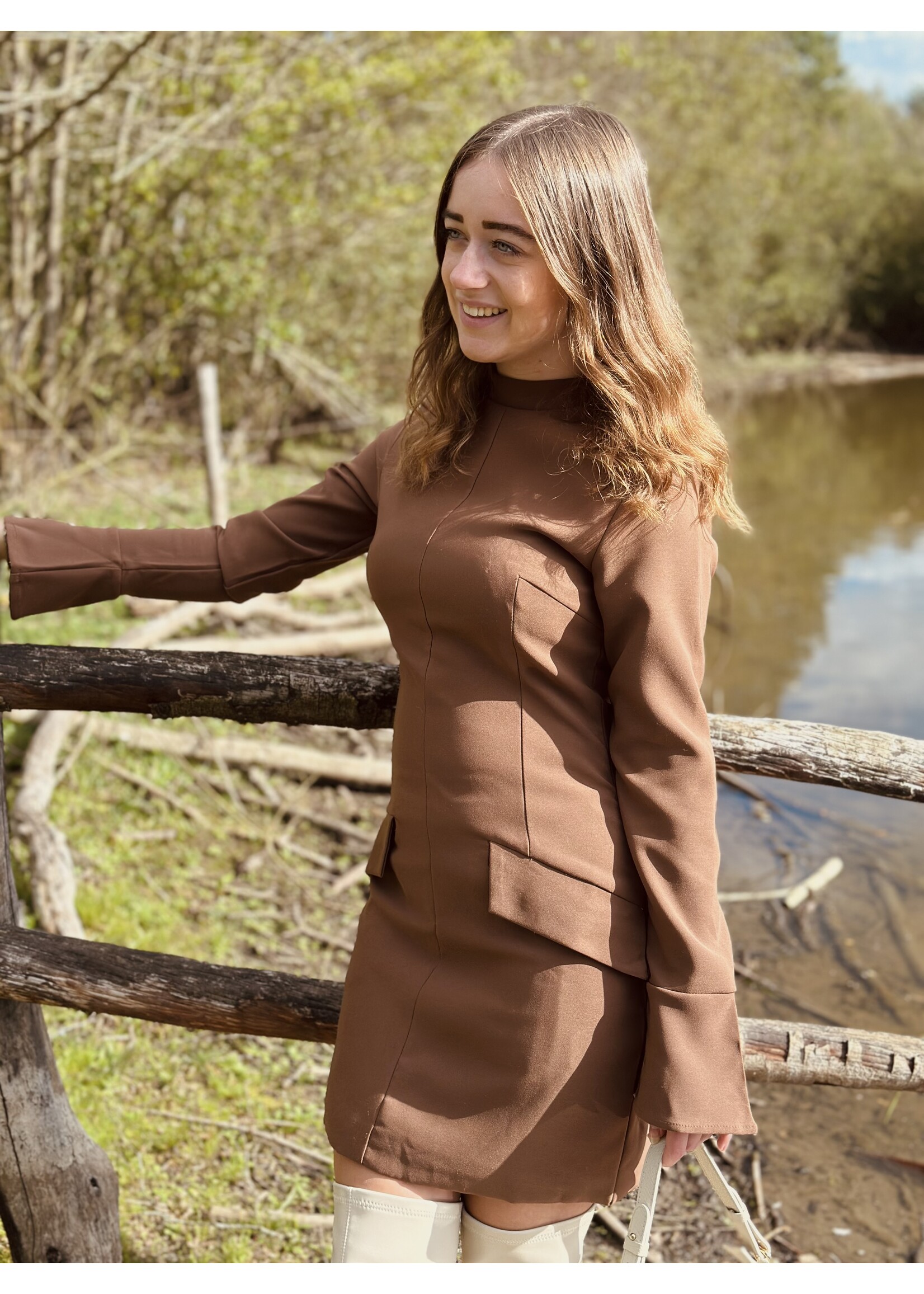 Lydia dress brown