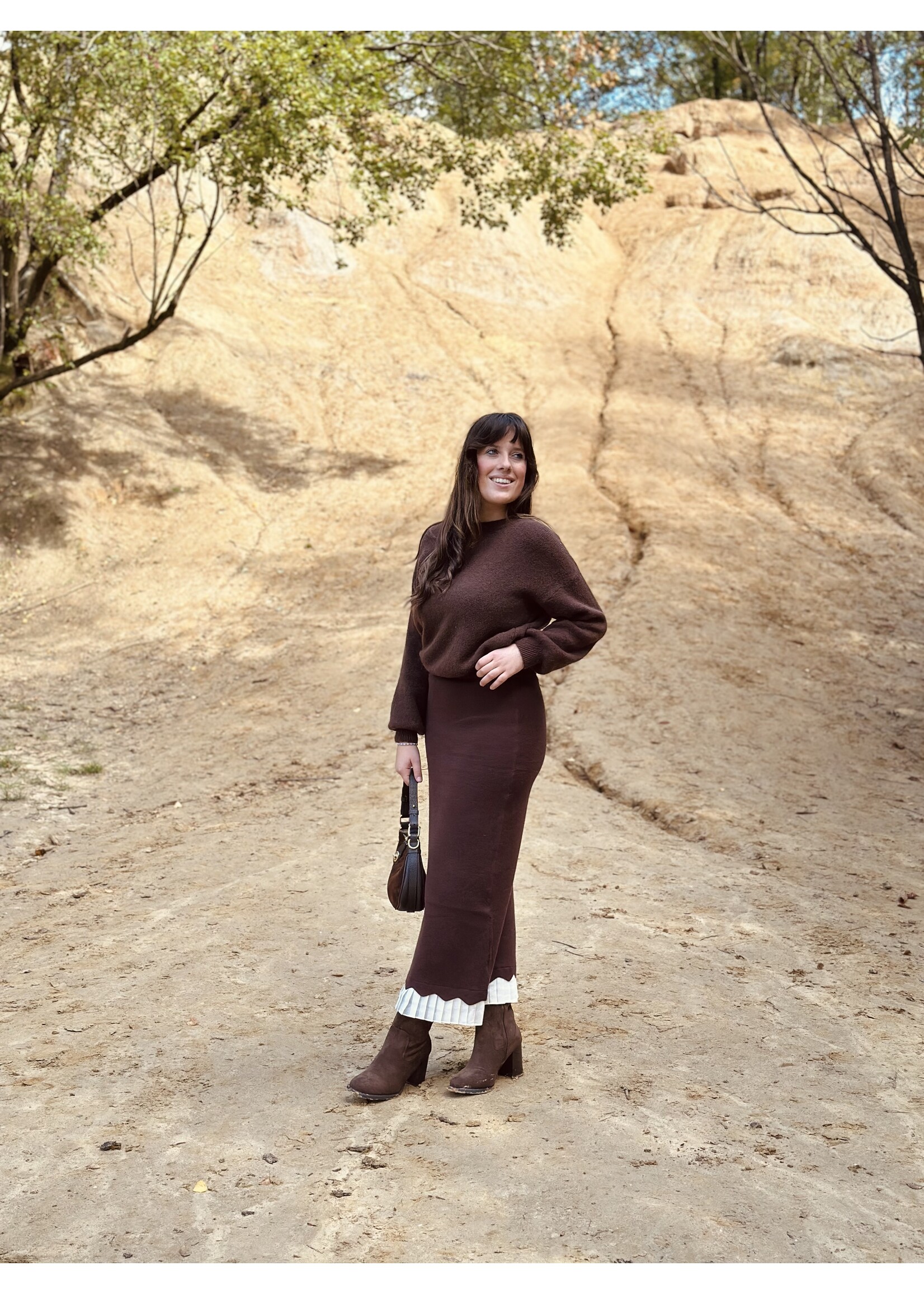 Izabella long skirt brown