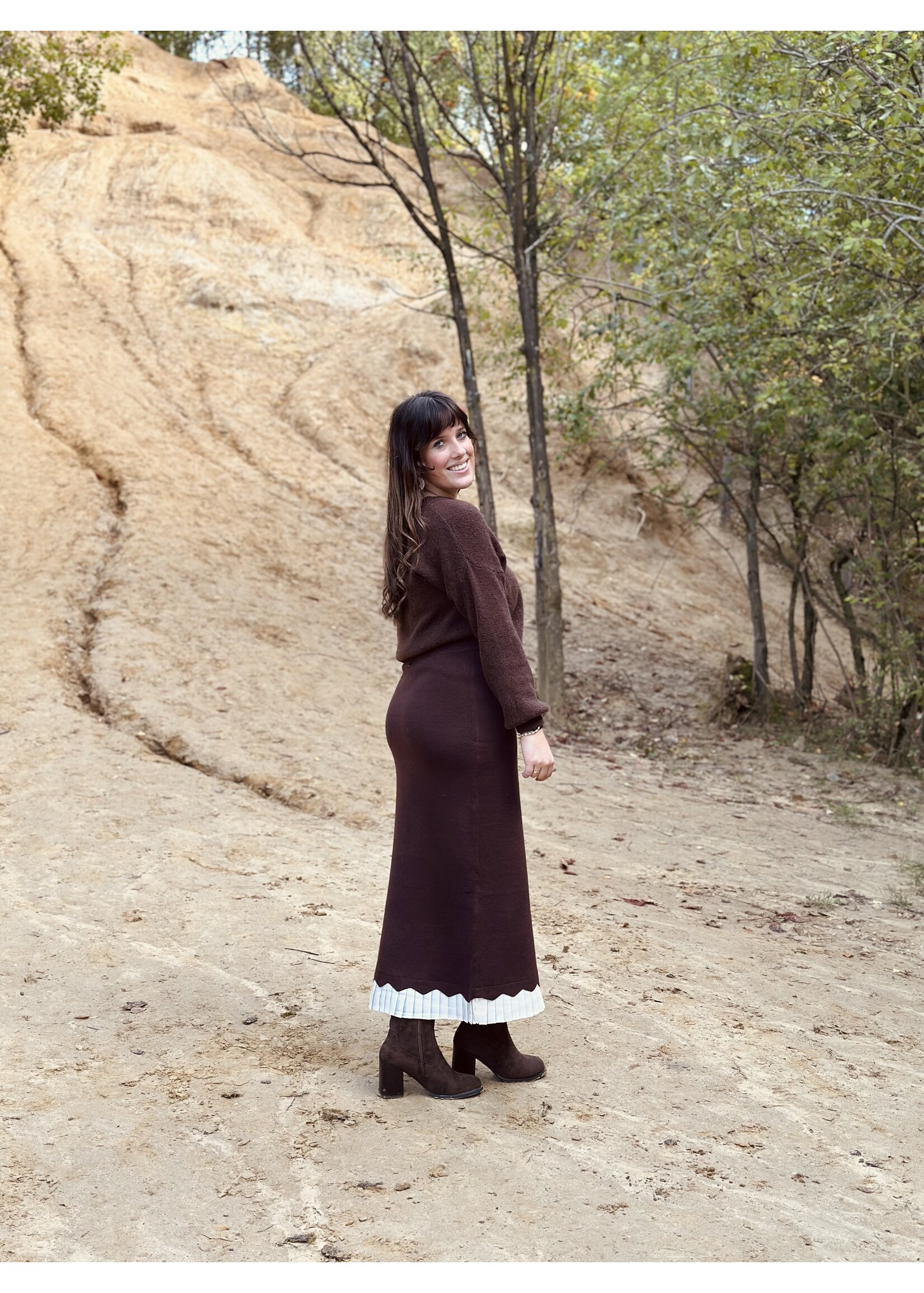 Izabella long skirt brown