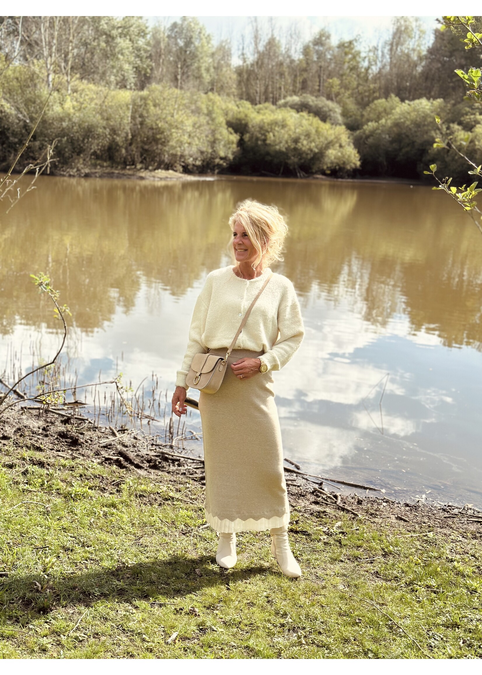 Jozien cardigan beige One Size