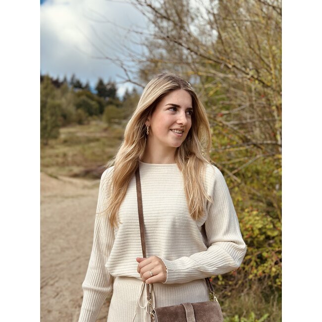 Liena set sweater + skirt beige One Size