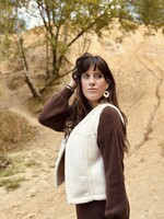 Lofty Manner Lofty Manner Mois gilet teddy offwhite