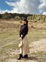 Lucie skirt satin beige One Size