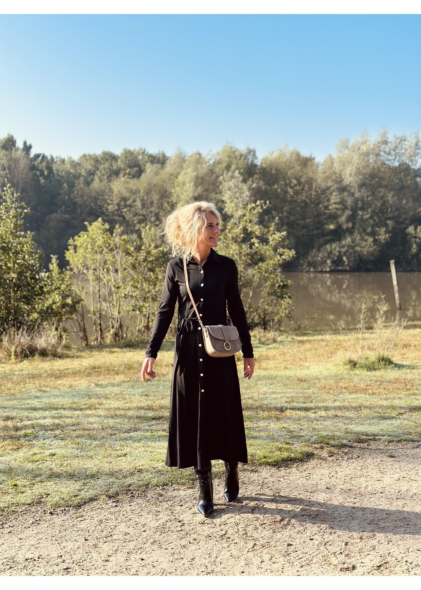 Rosemarie long dress travel black