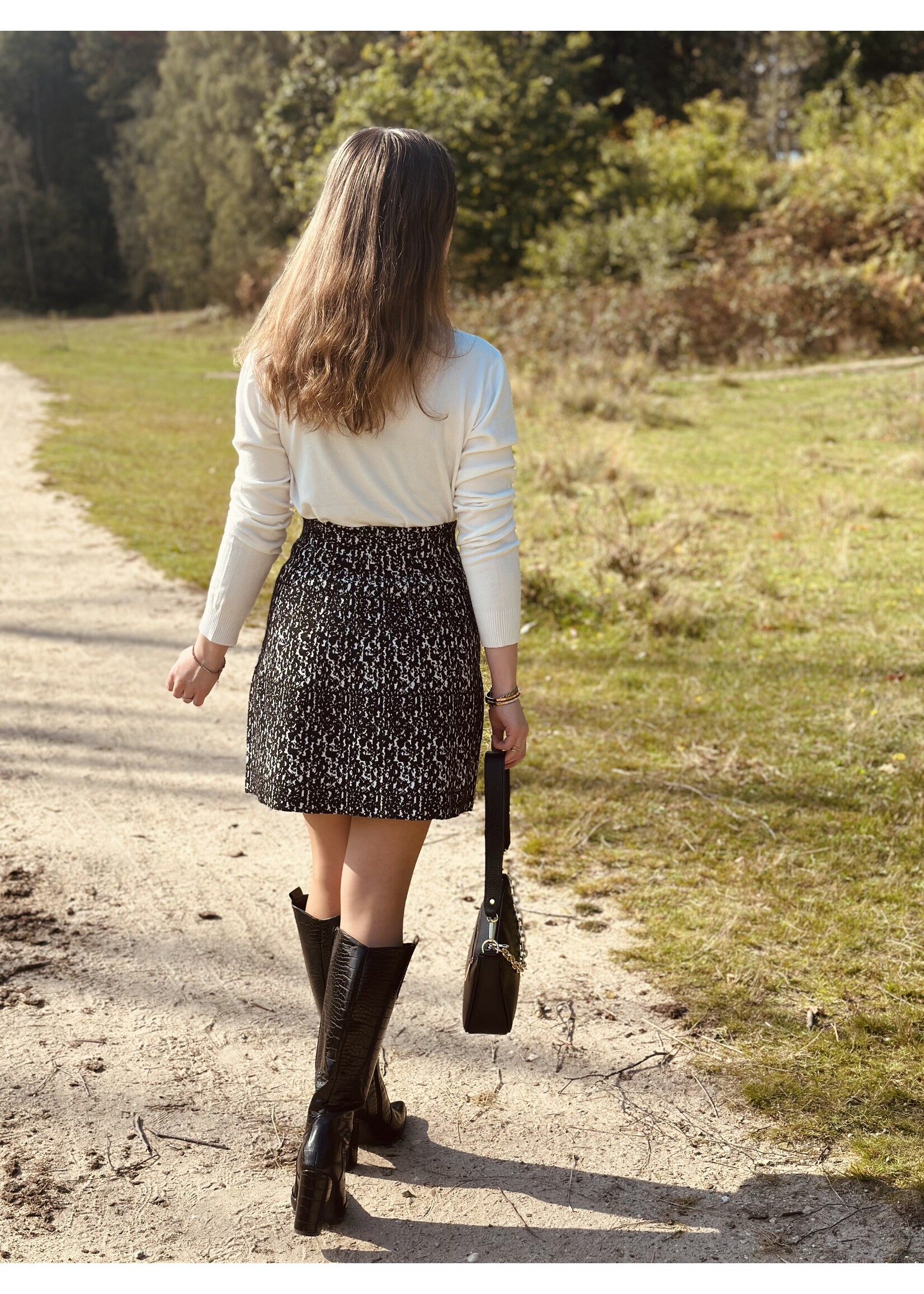 Catleen skirt black print